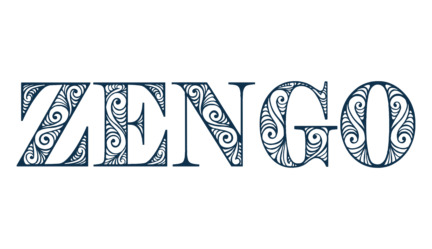 Zengo, fancy decorative font preview