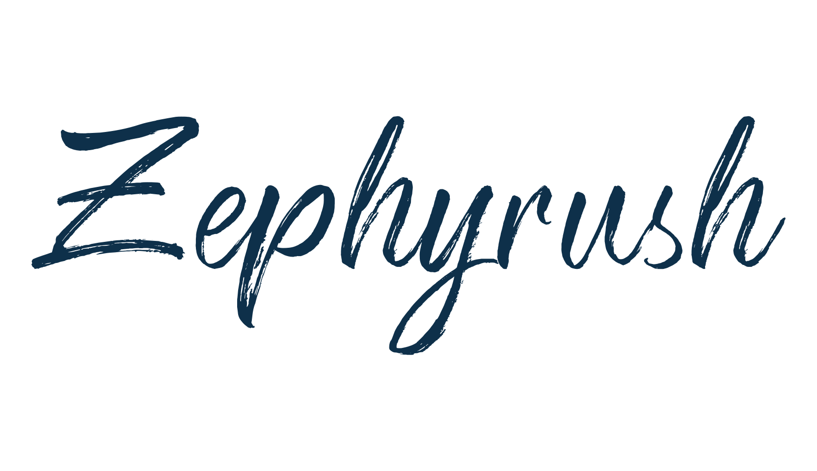 Zephyrush, script brush fancy decorative calligraphy font preview