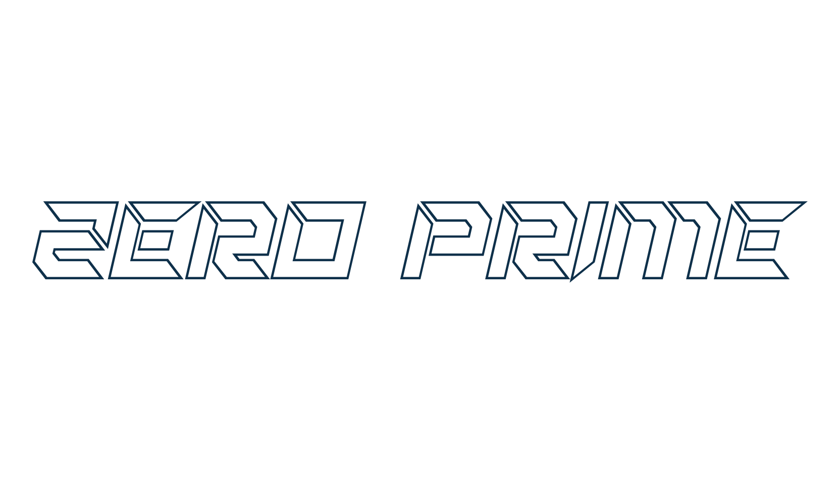 Zero Prime, sci-fi font preview