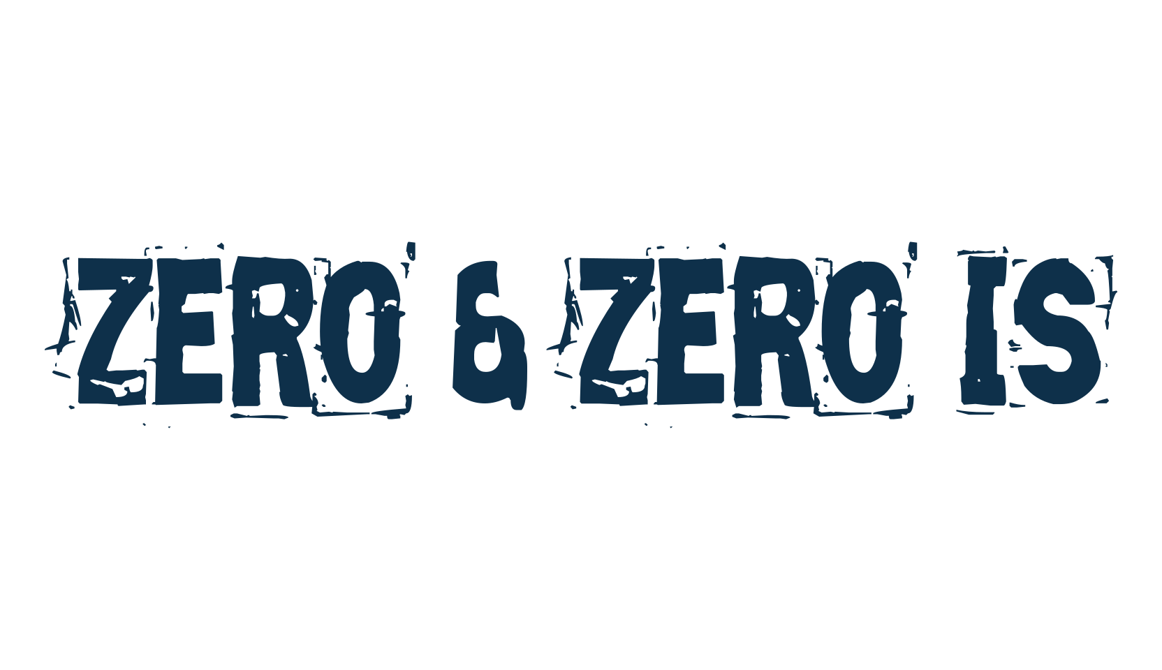 Zero & Zero Is, destroy font preview