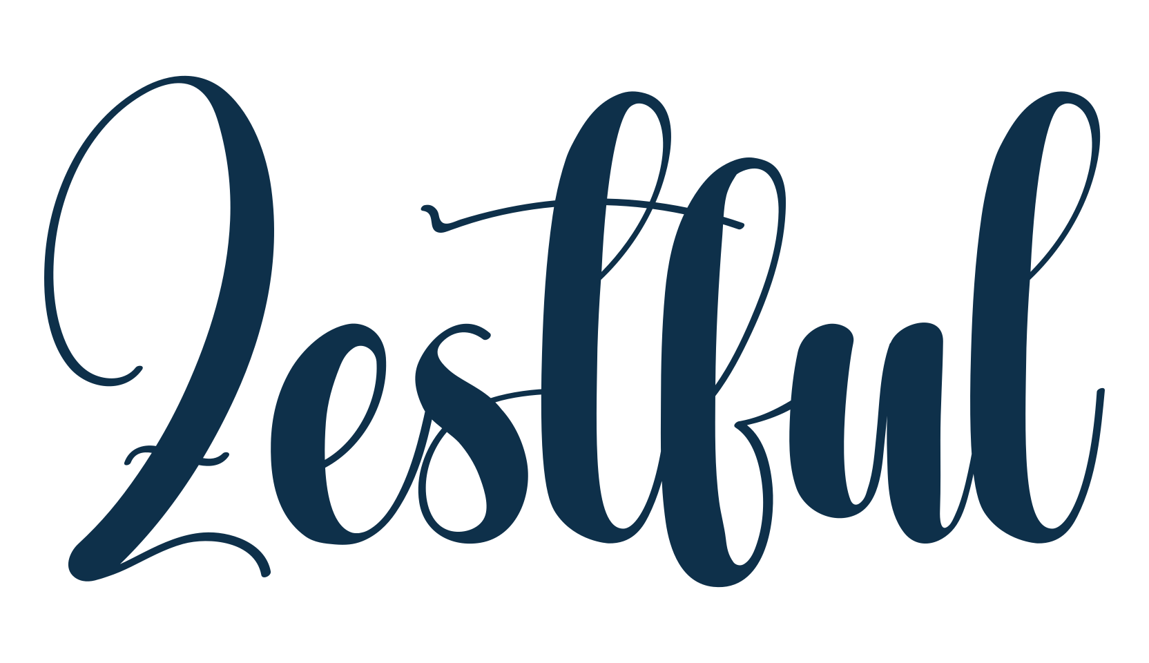 Zestful, fancy decorative font preview