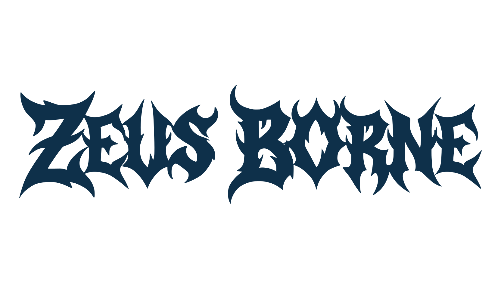 Zeus Borne, modern font preview