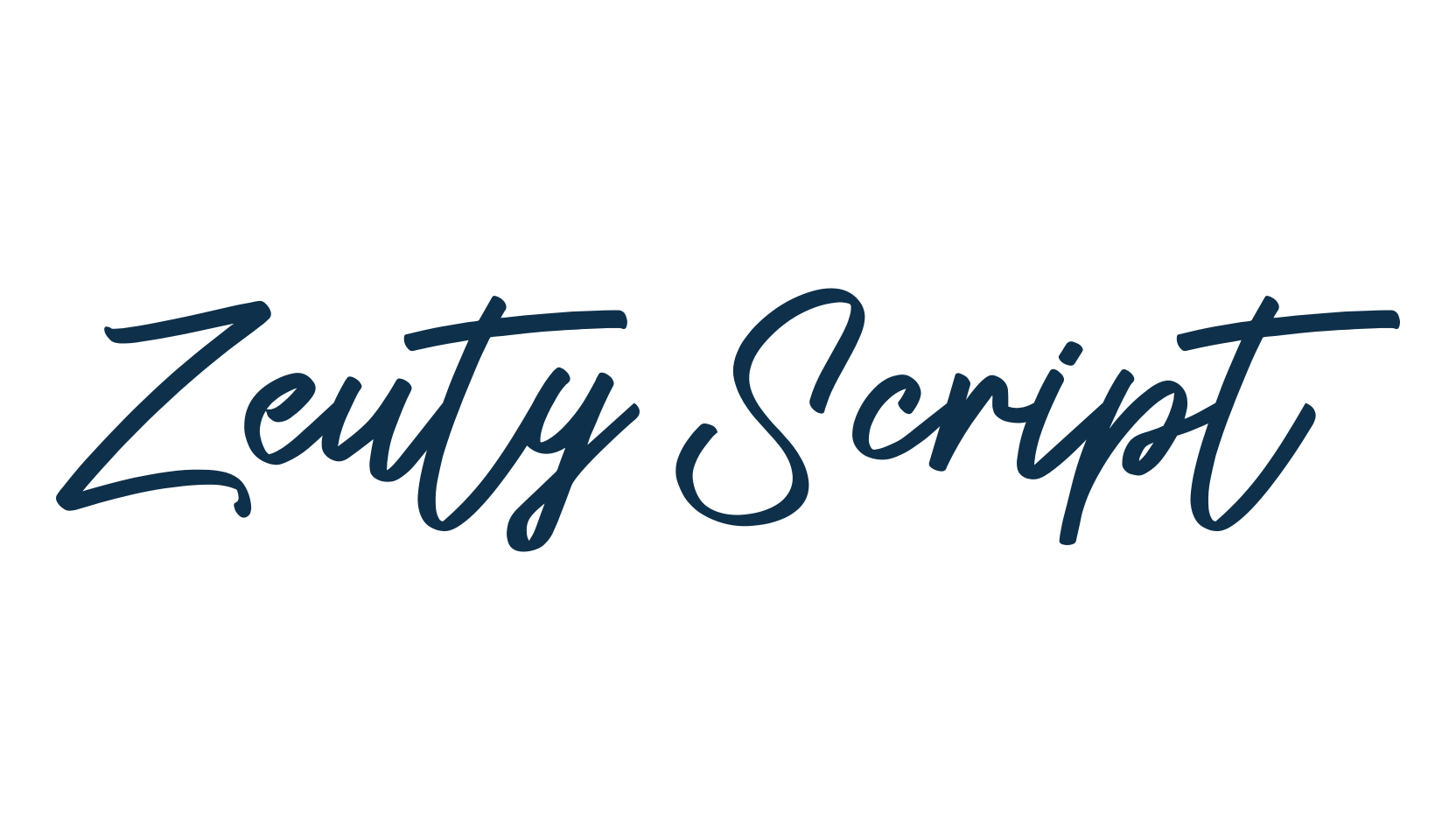 Zeuty Script, script handwritten fancy decorative calligraphy font preview