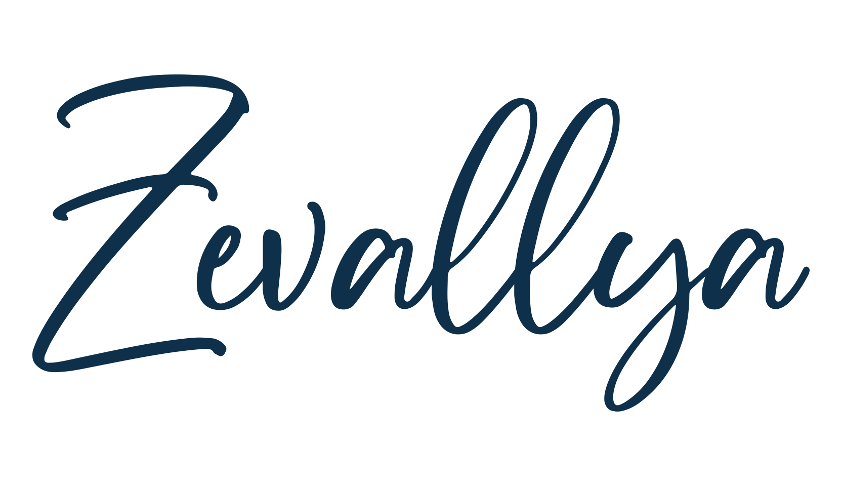 Zevallya, handwriting font preview