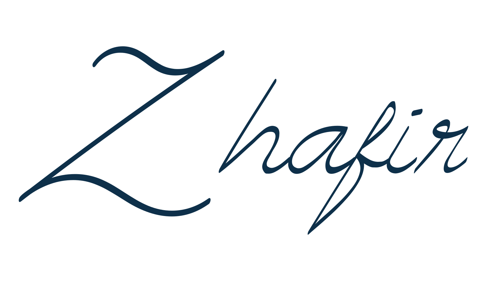 Zhafir, handwriting font preview