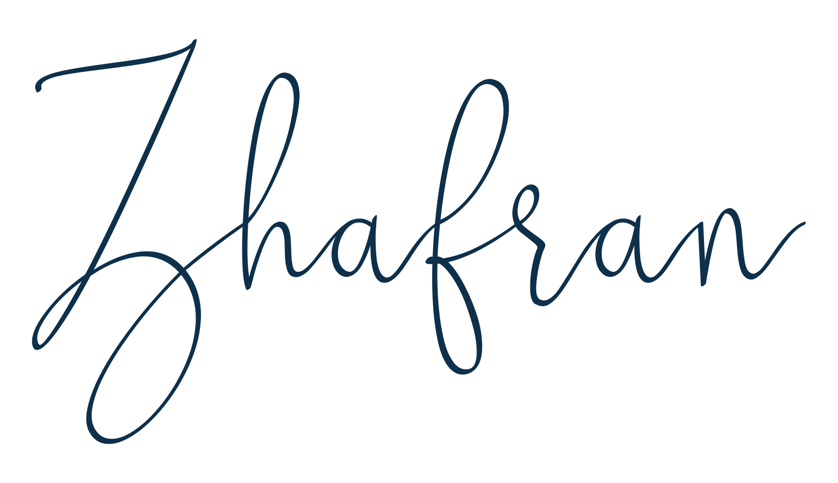 Zhafran, script handwritten fancy decorative calligraphy font preview
