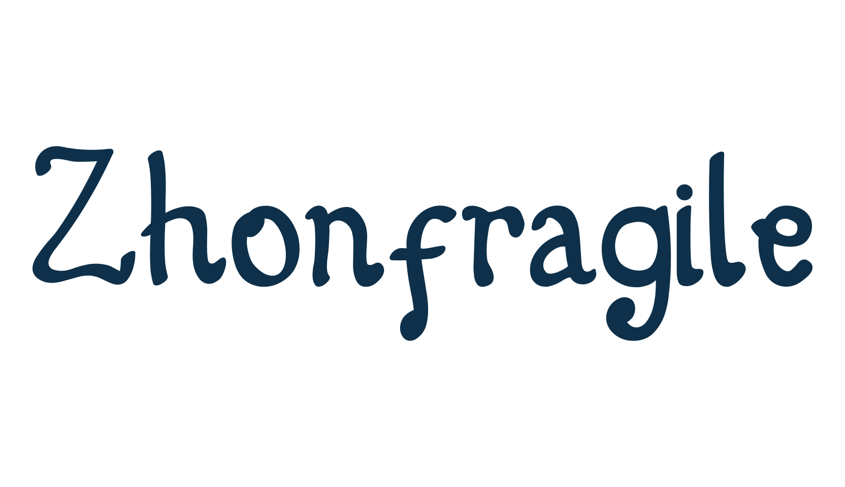Zhonfragile, various font preview