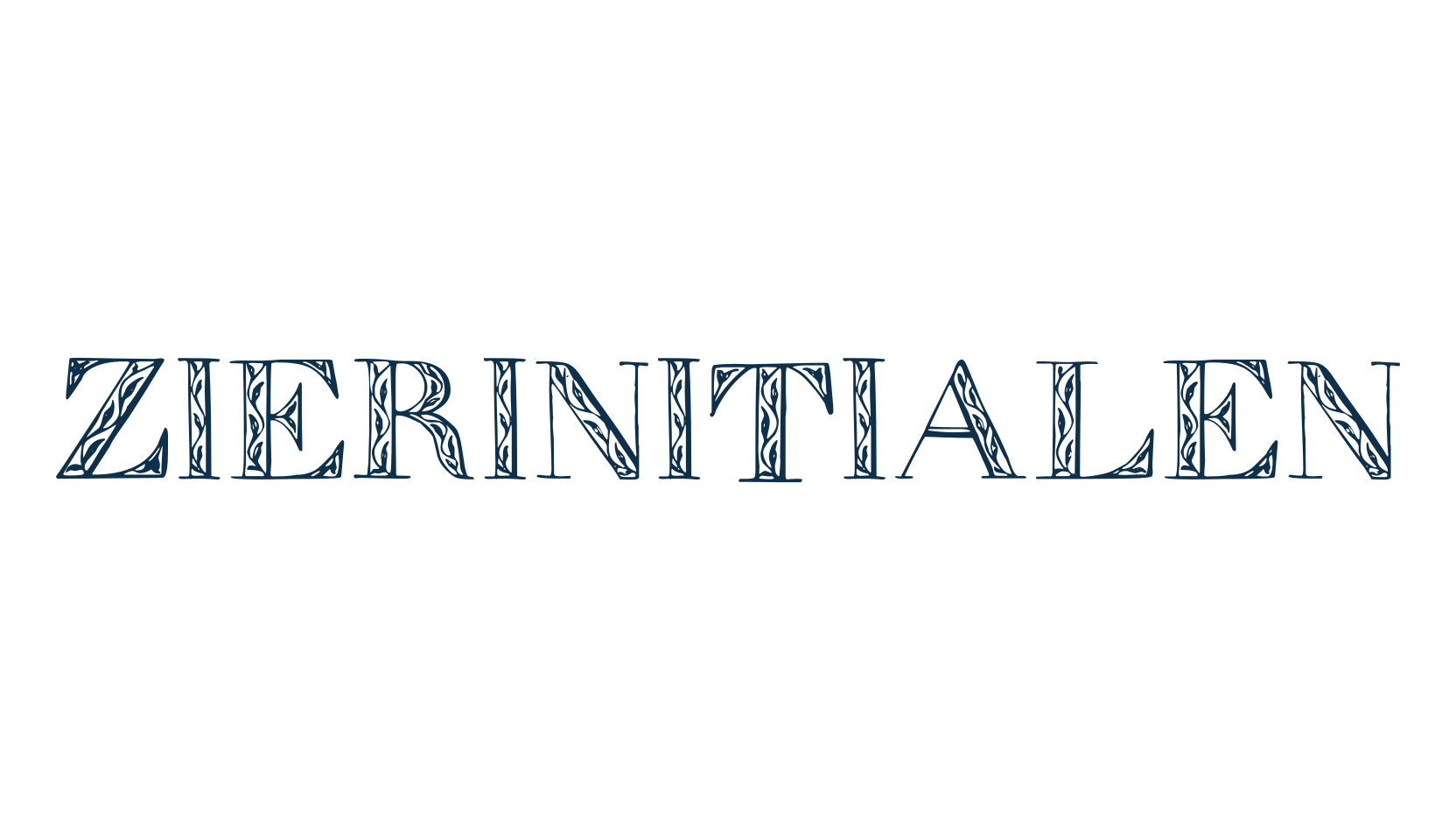 Zierinitialen, retro font preview