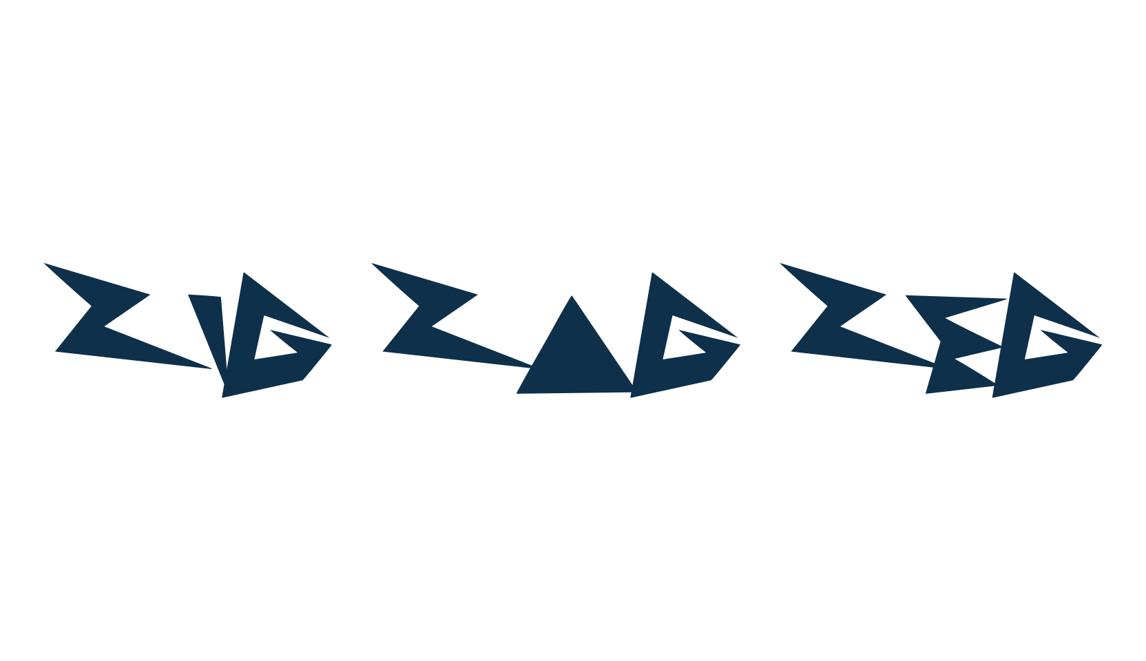 Zig Zag Zeg, fancy various decorative font preview