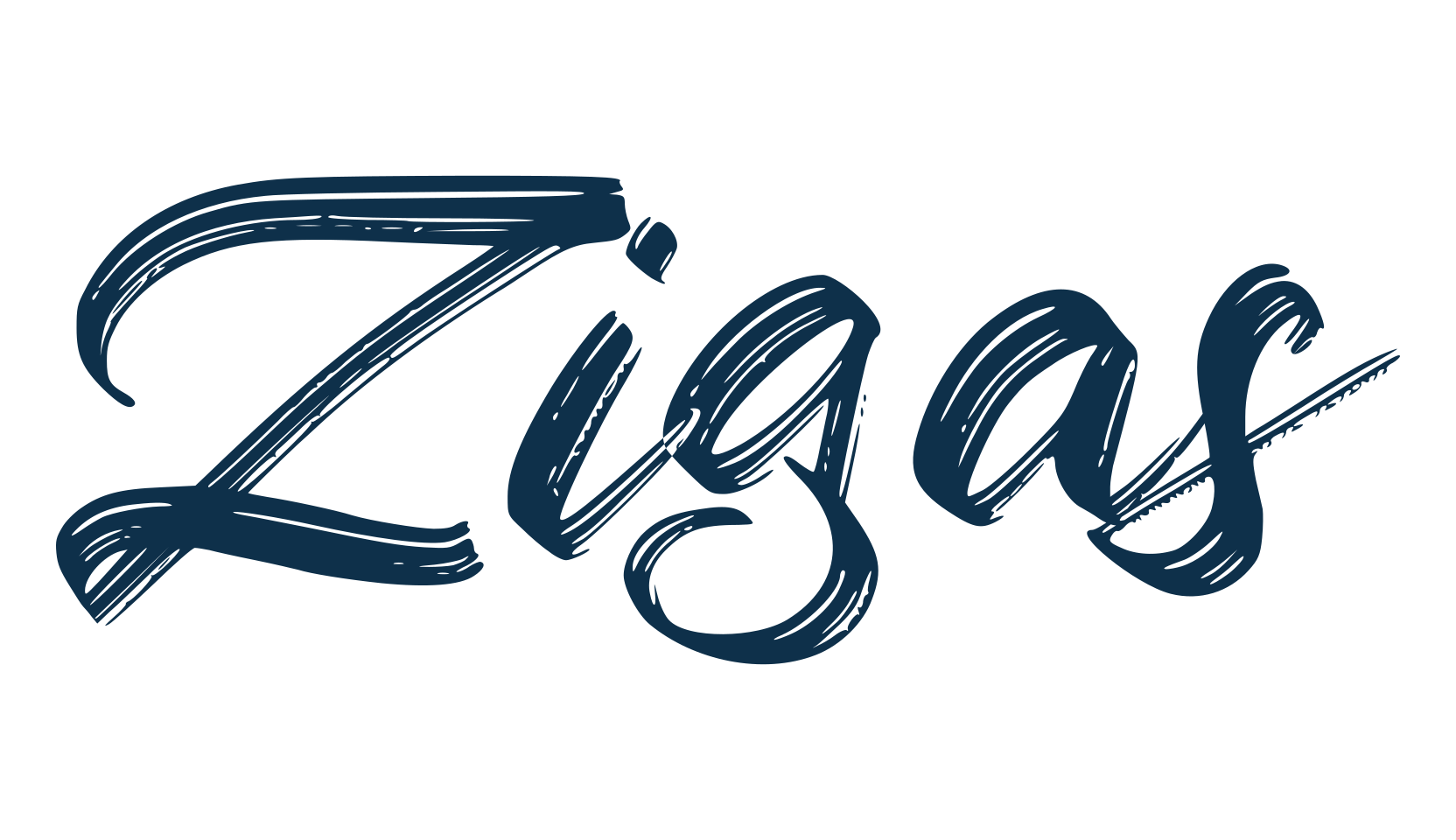 Zigas, brush font preview