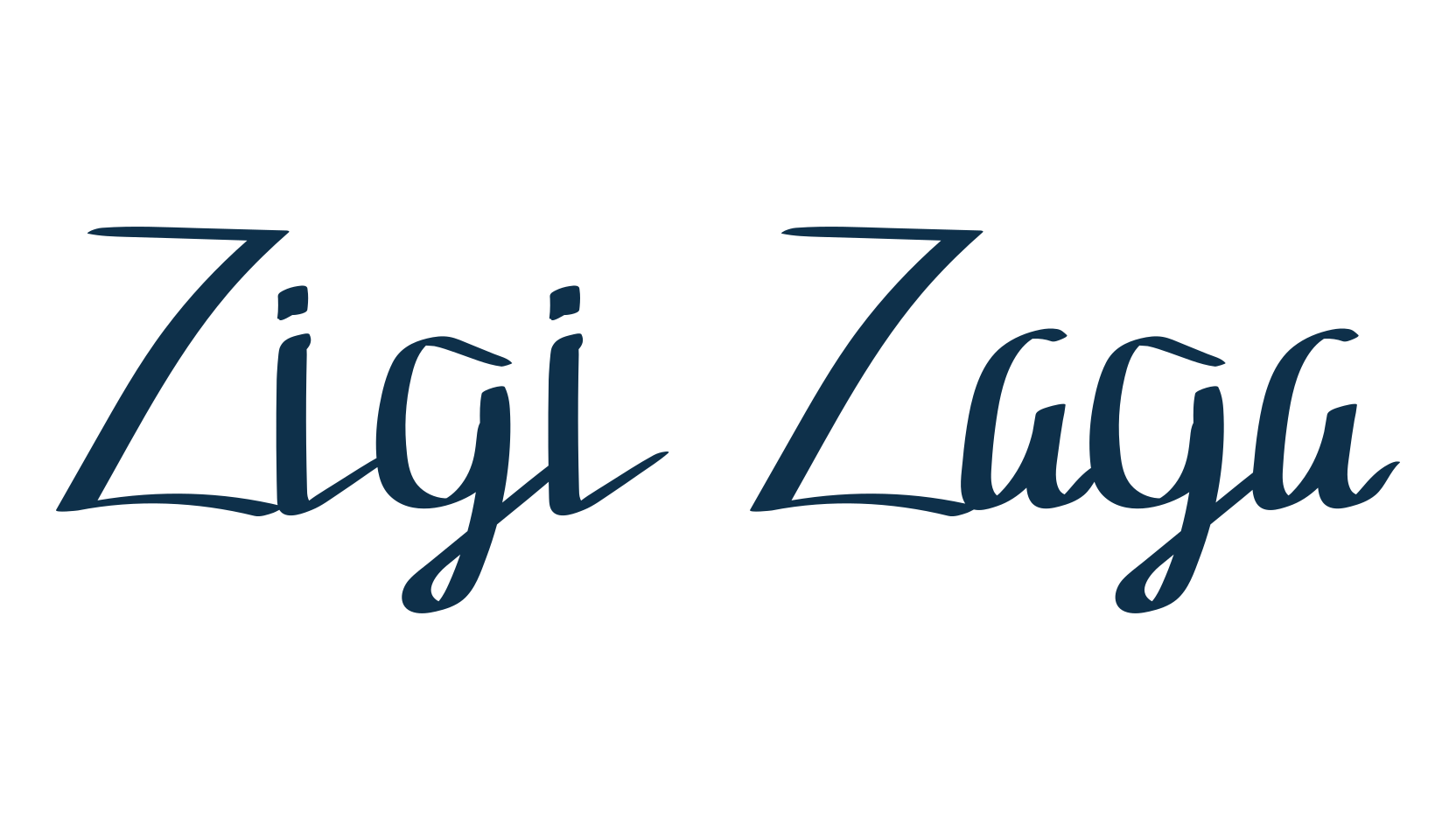 Zigi Zaga, various font preview