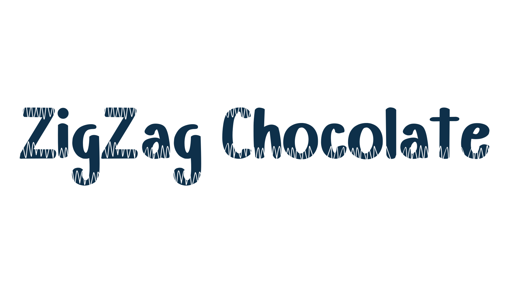 ZigZag Chocolate, cartoon font preview