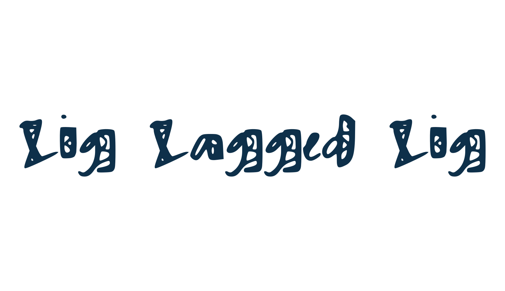 Zig Zagged Zig, various font preview