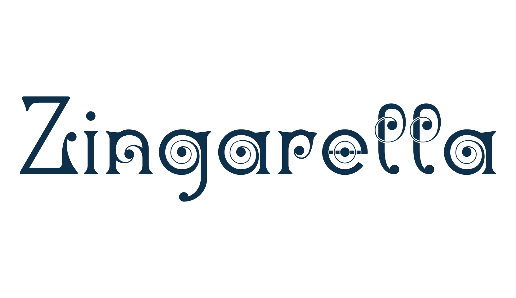 Zingarella, curly font preview