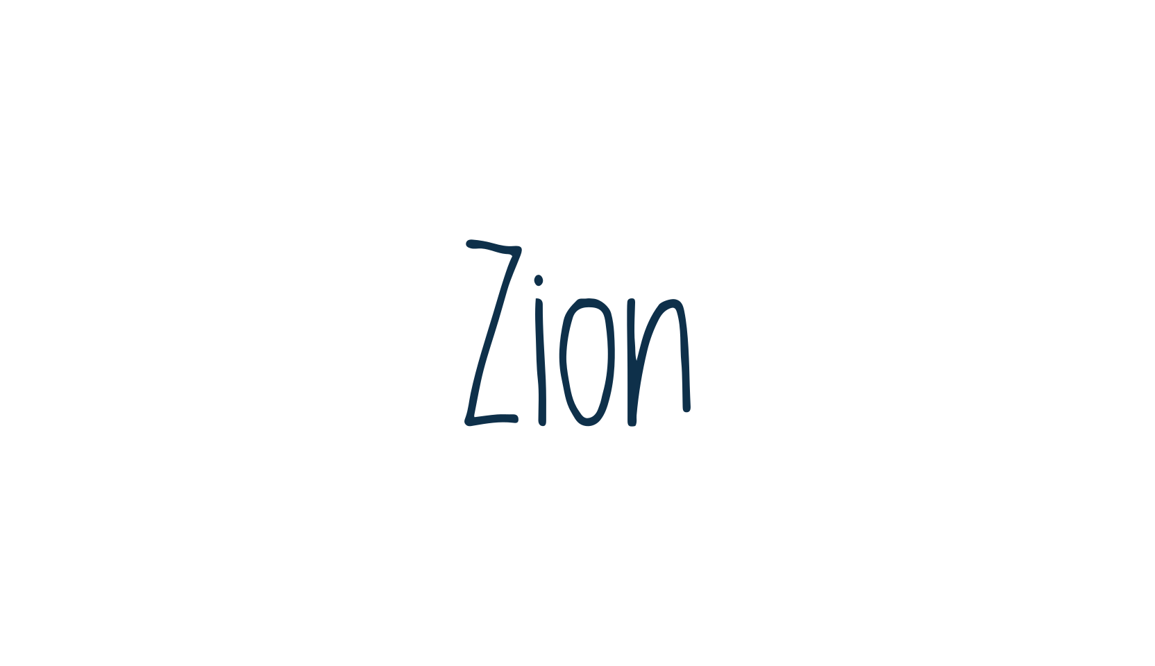 Zion, handwriting font preview