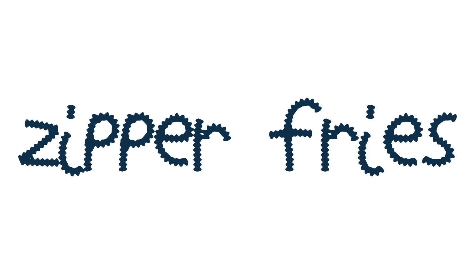 Zipper Fries, fancy cartoon decorative font preview