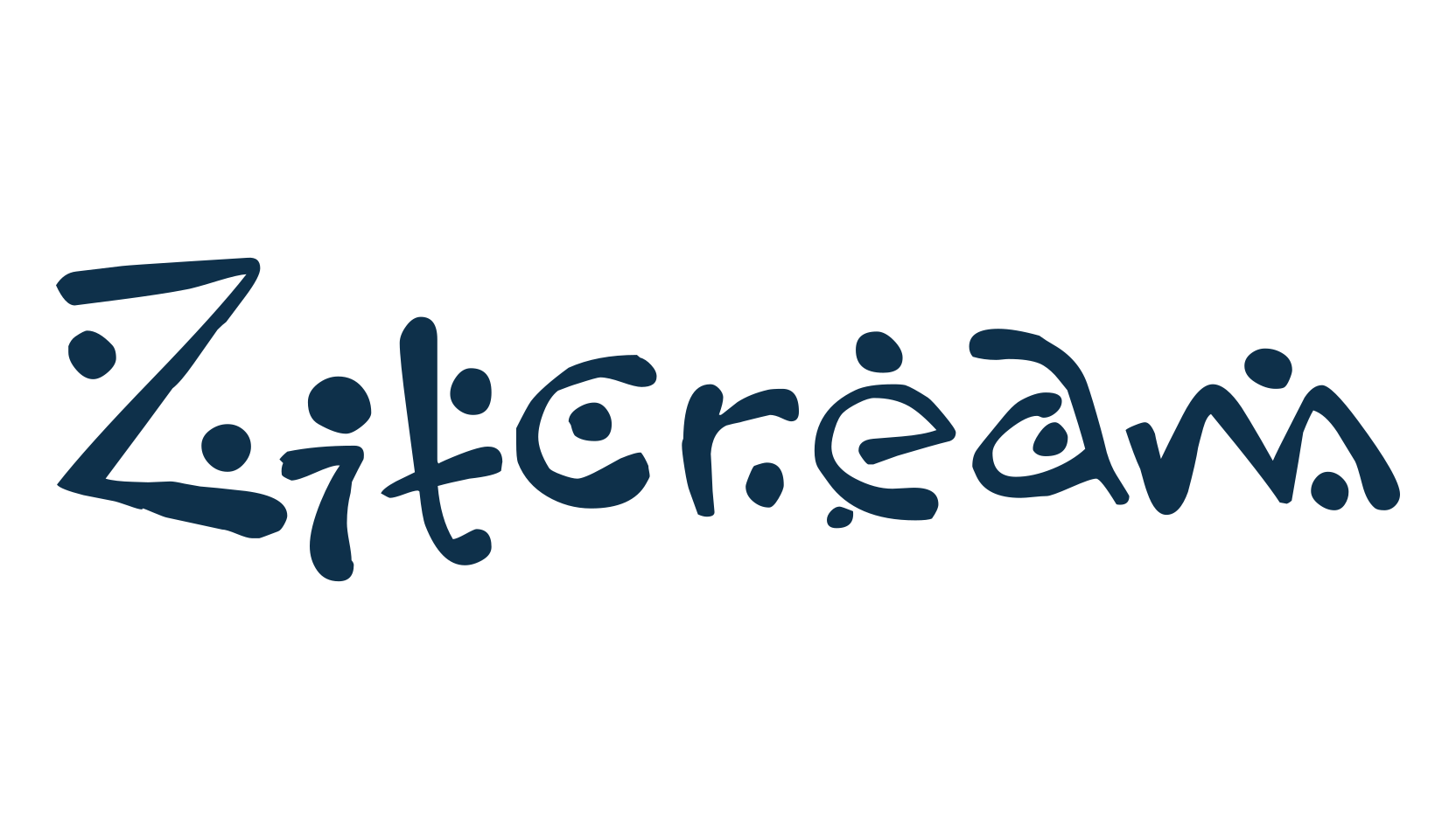 Zitcream, cartoon font preview