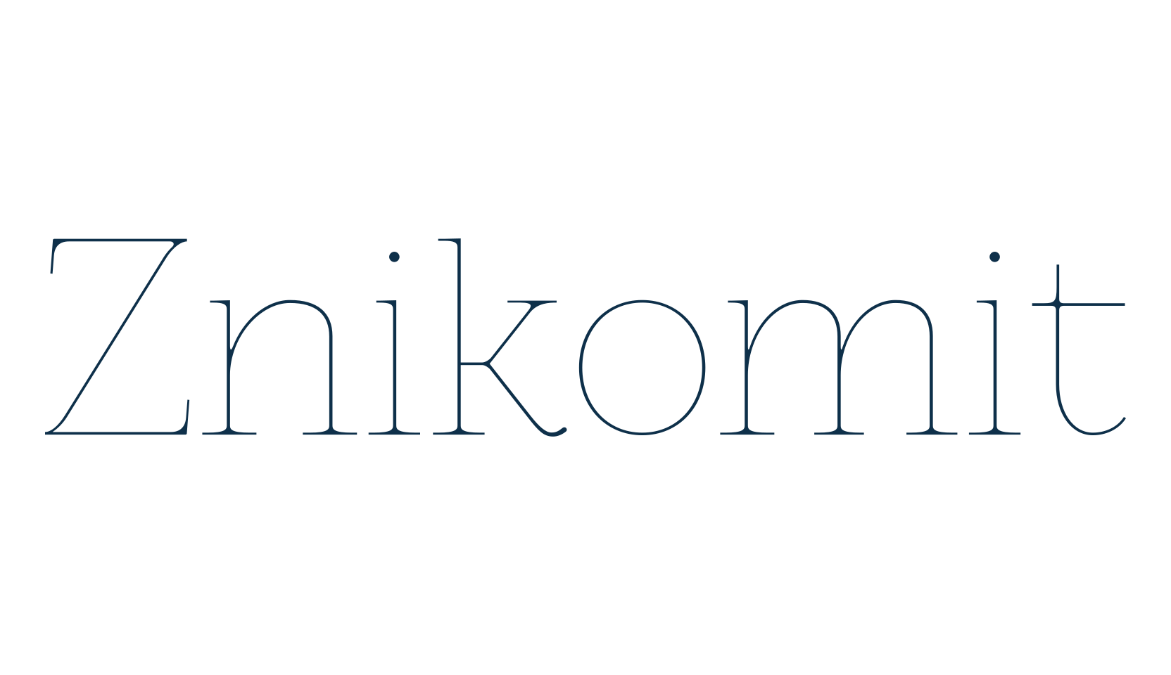 Znikomit, serif font preview