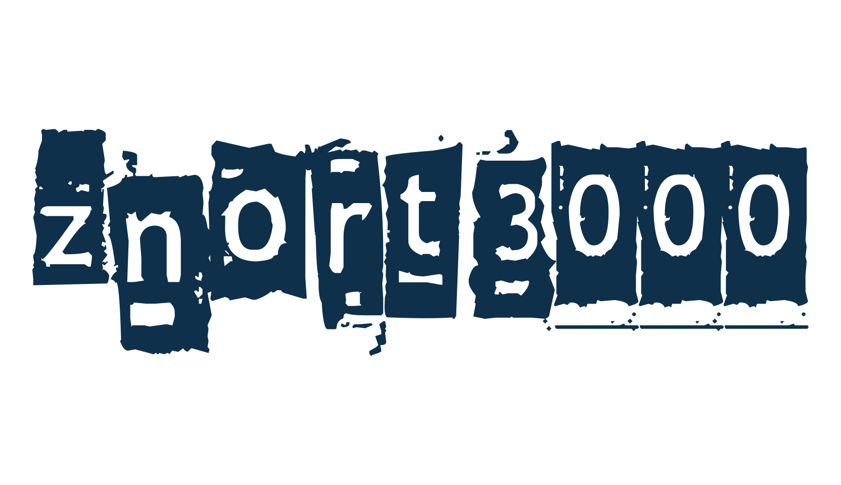 Znort3000, distorted font preview
