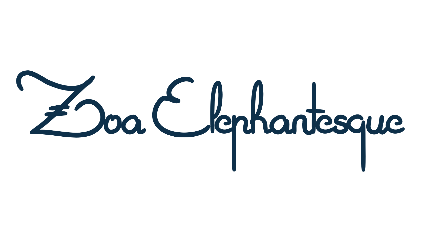 Zoa Elephantesque, fancy various decorative script calligraphy font preview