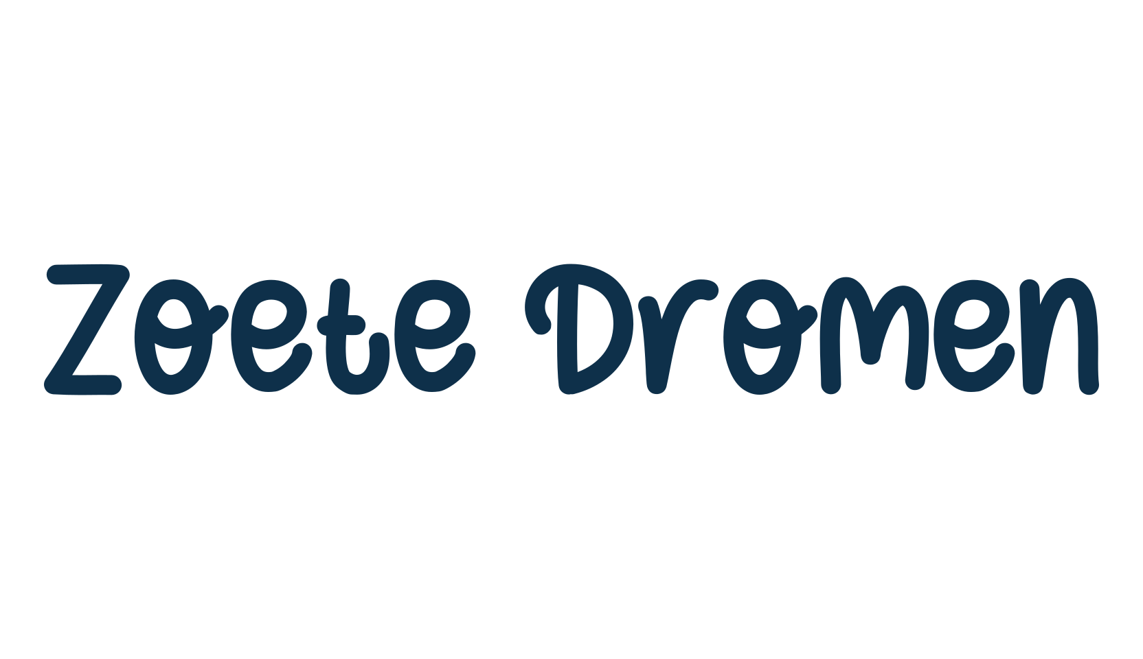 Zoete Dromen, cartoon font preview