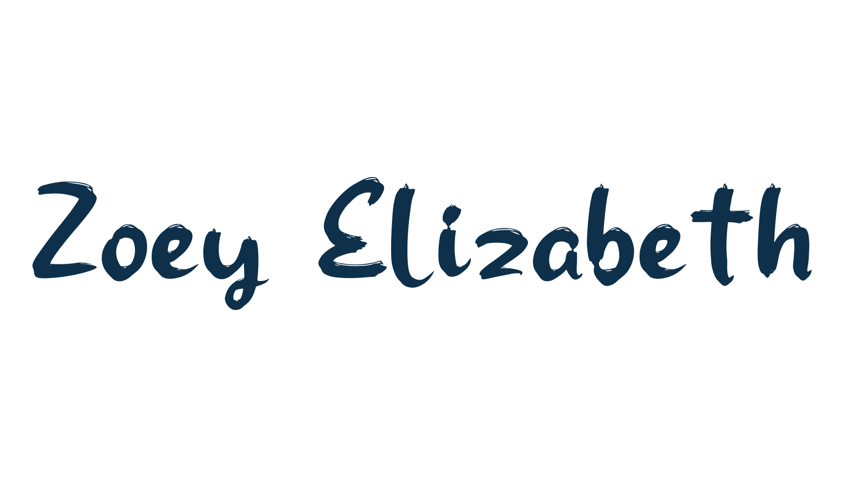 Zoey Elizabeth, script brush fancy decorative calligraphy font preview