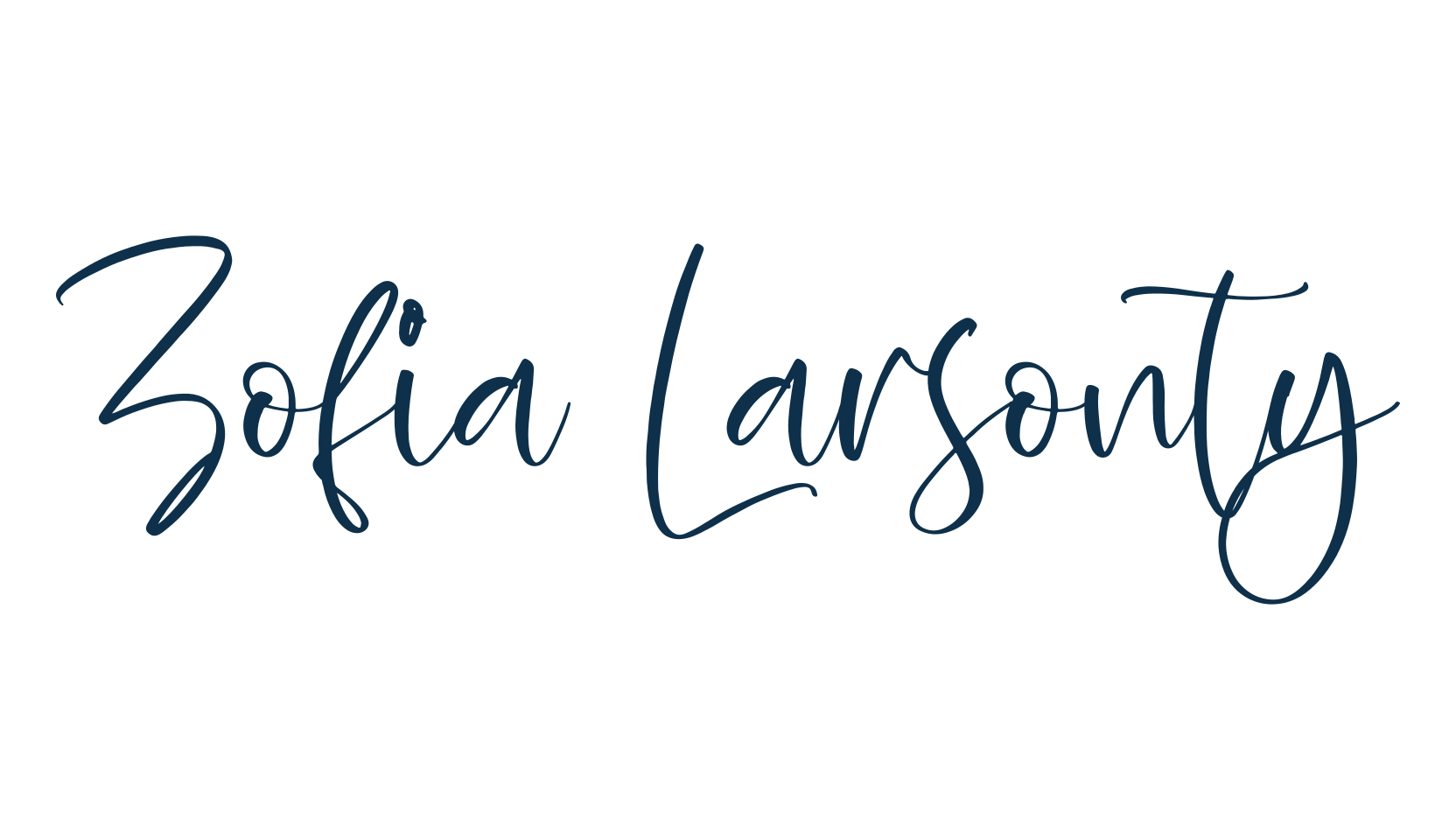 Zofia Larsonty, handwriting font preview