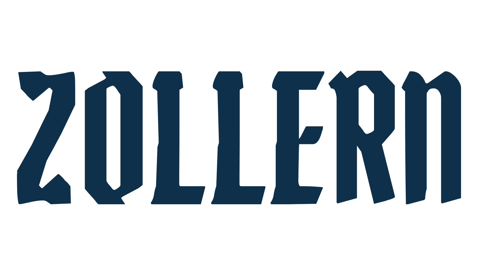Zollern, gothic modern font preview