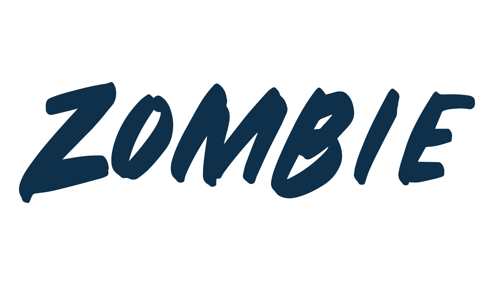 Zombie (zombie-2), brush font preview