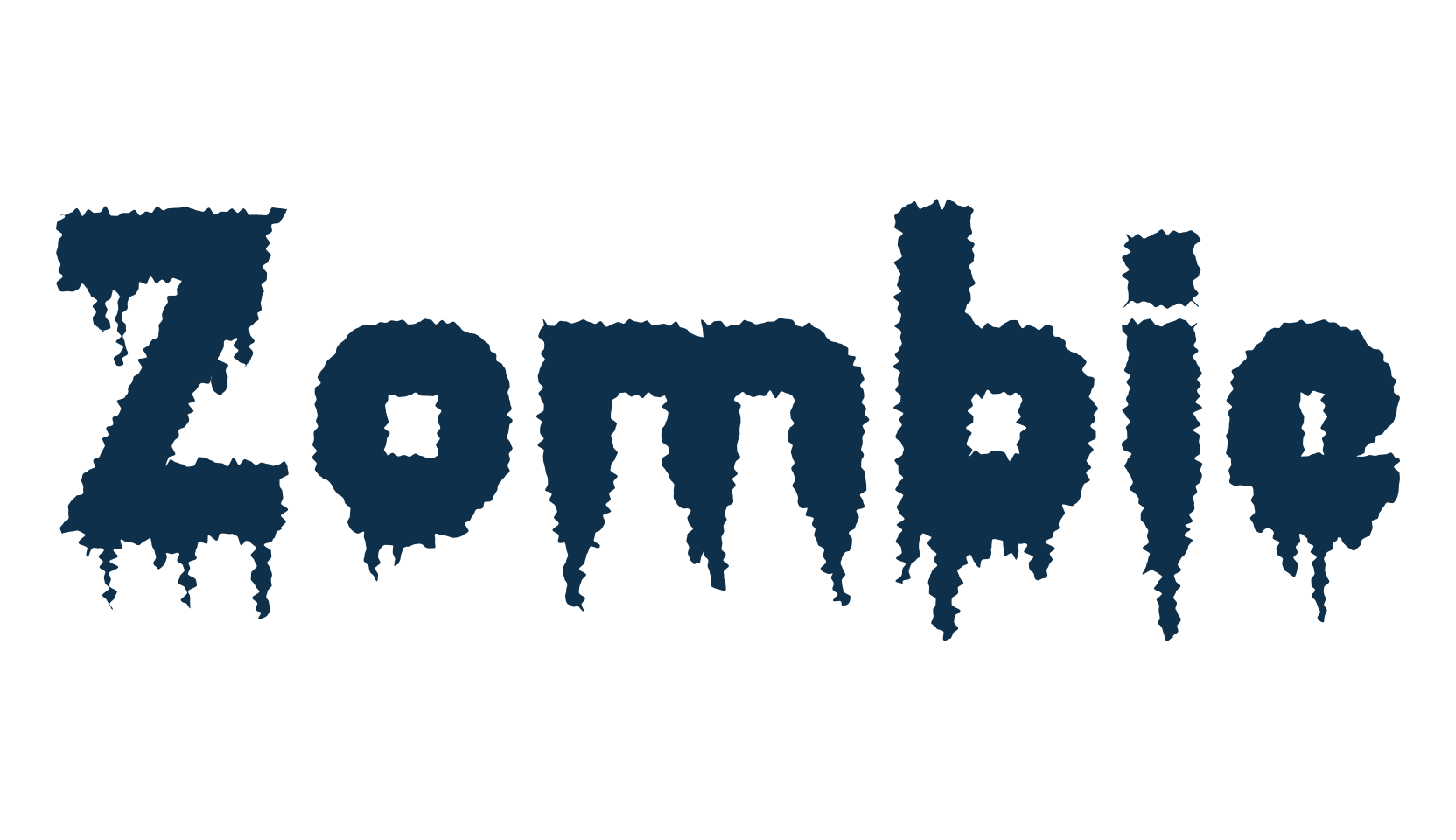 Zombie (zombie-3), display market font preview
