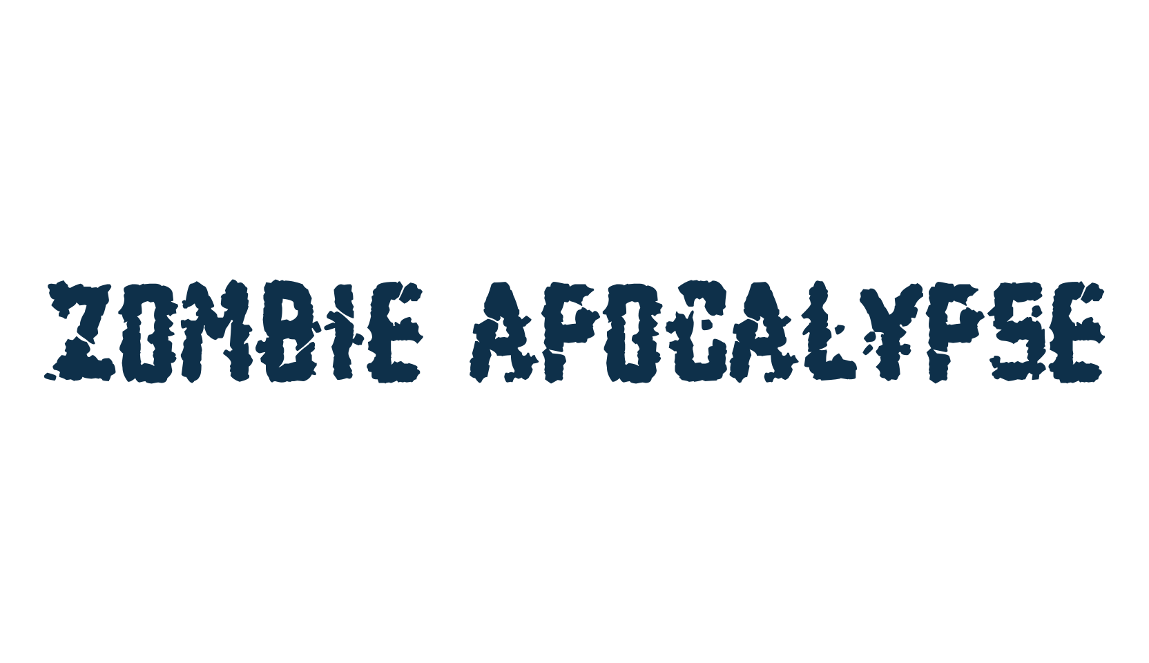 Zombie Apocalypse, fancy destroy decorative font preview