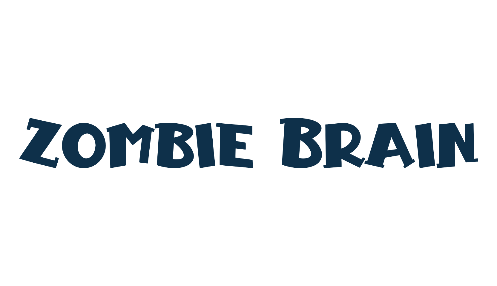 Zombie Brain, fancy decorative font preview