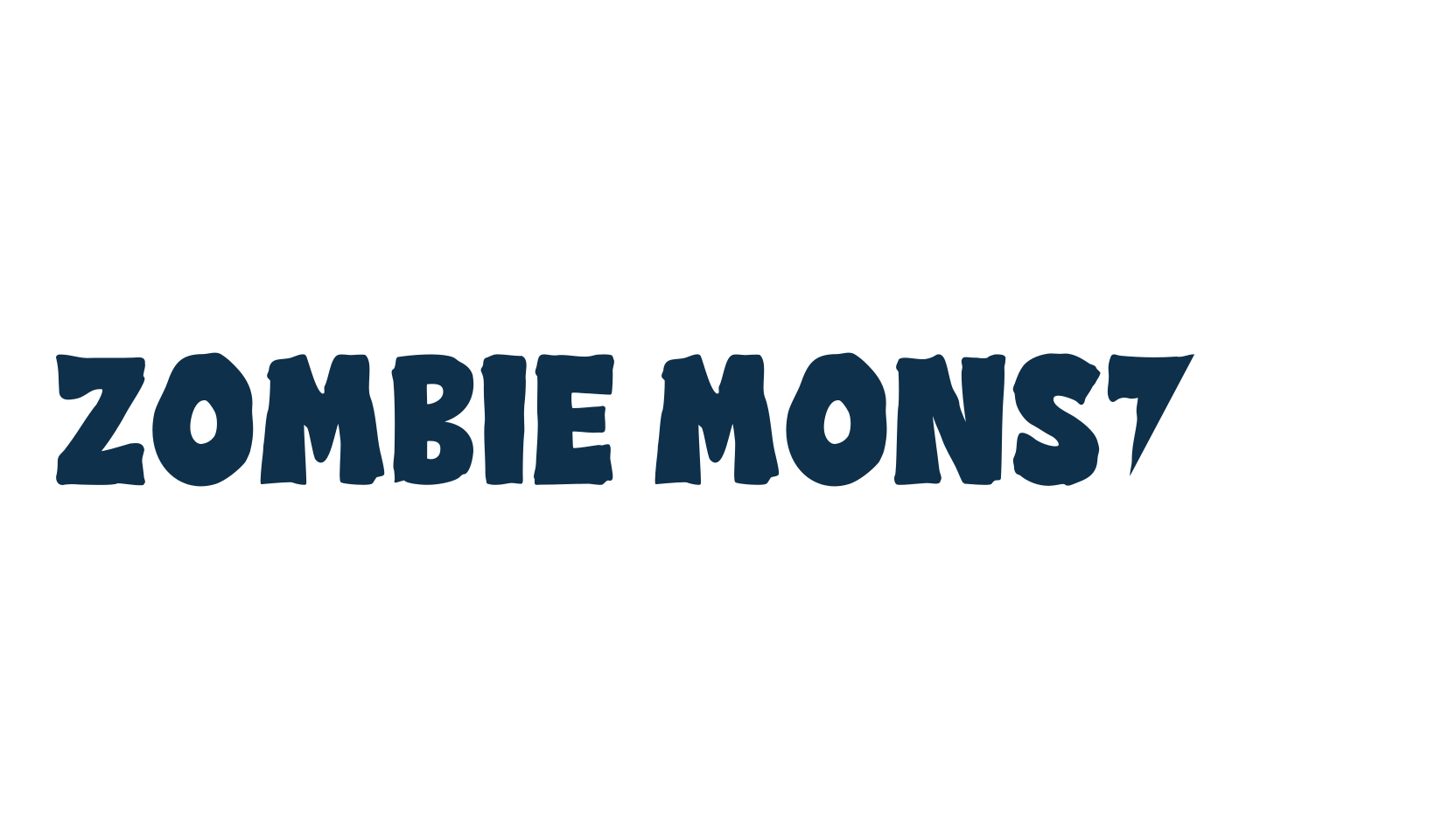 Zombie Monster, fancy decorative font preview