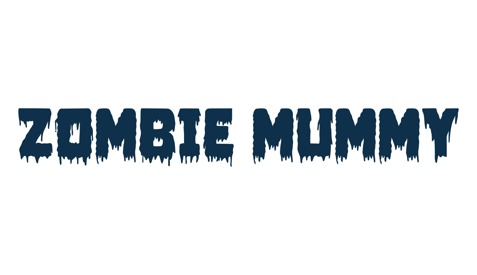 Zombie Mummy, fancy decorative font preview