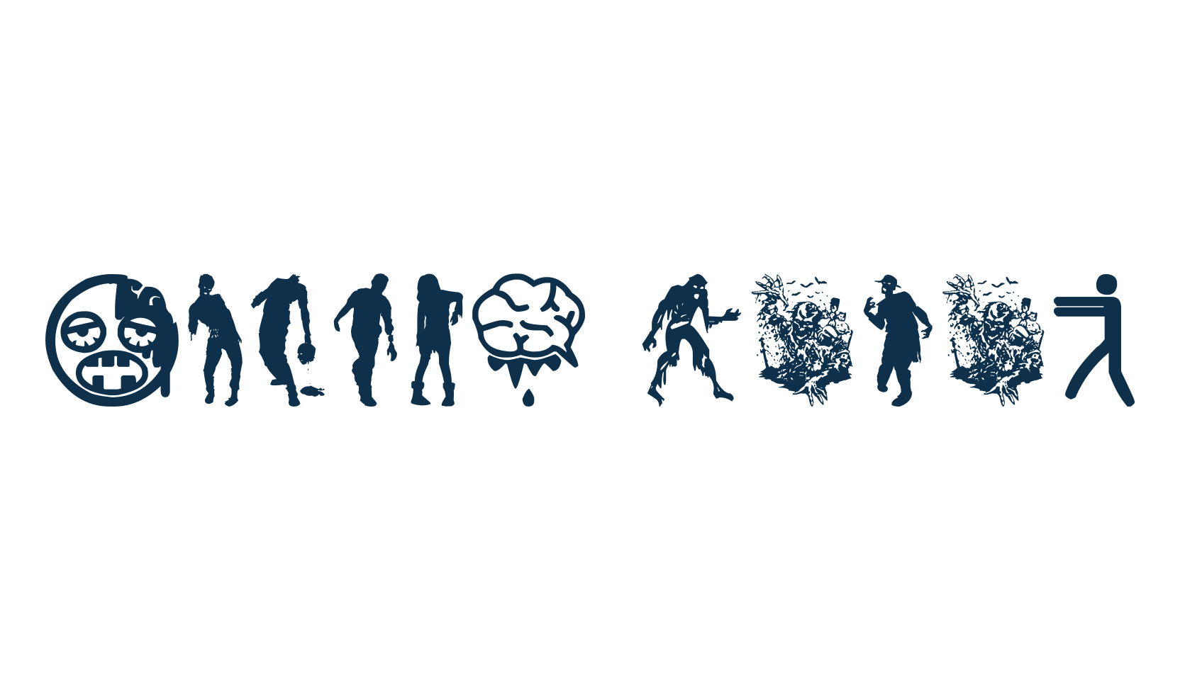 Zombie Salad, fancy decorative font preview