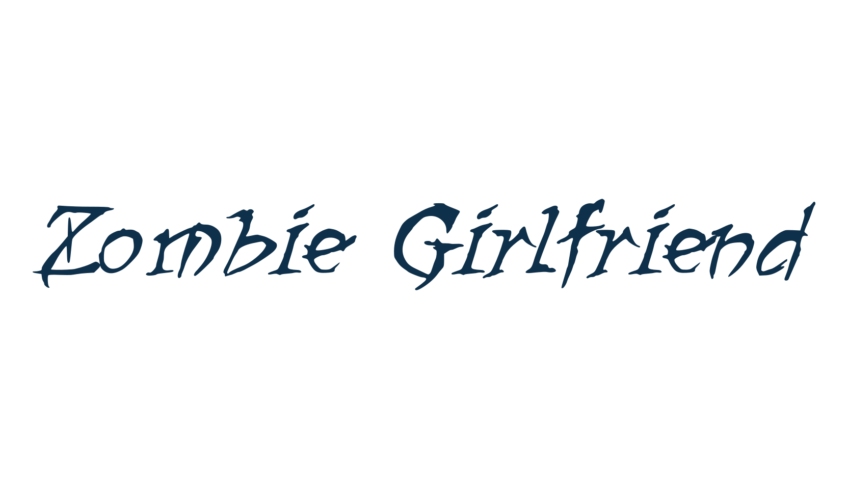 Zombie Girlfriend, halloween font preview
