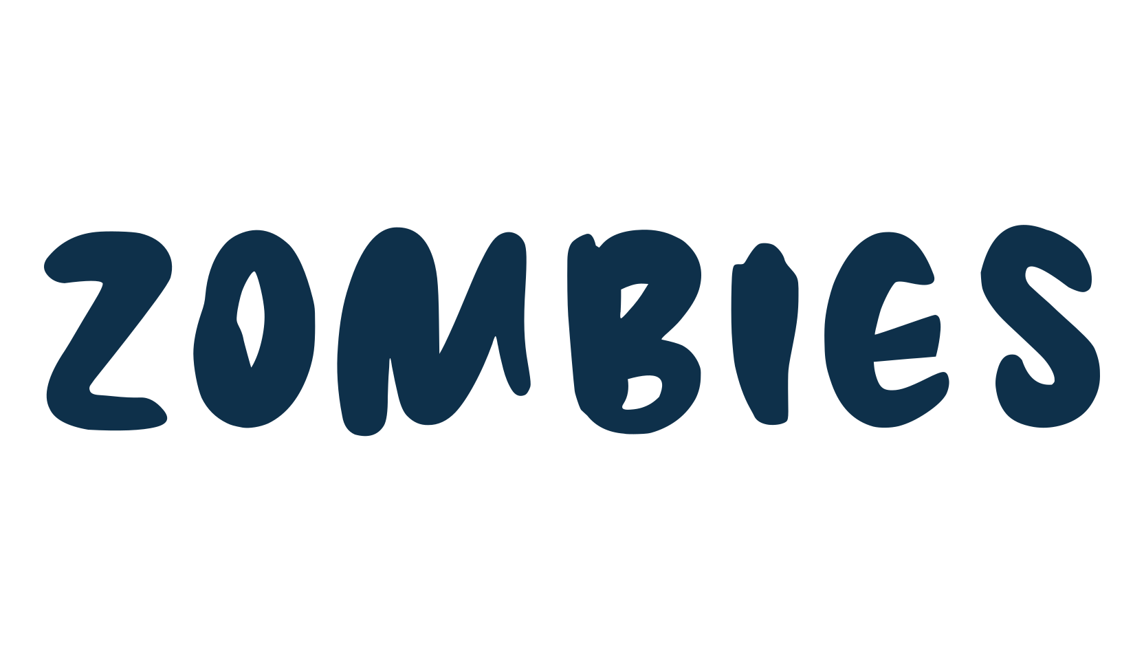 Zombies, cartoon font preview