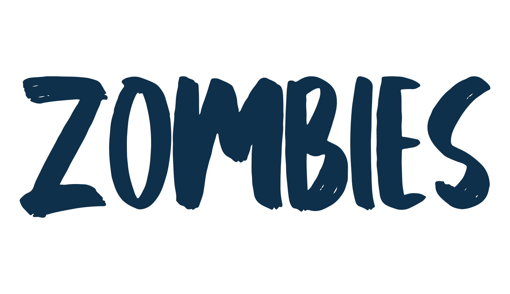 Zombies (zombies-3), brush font preview