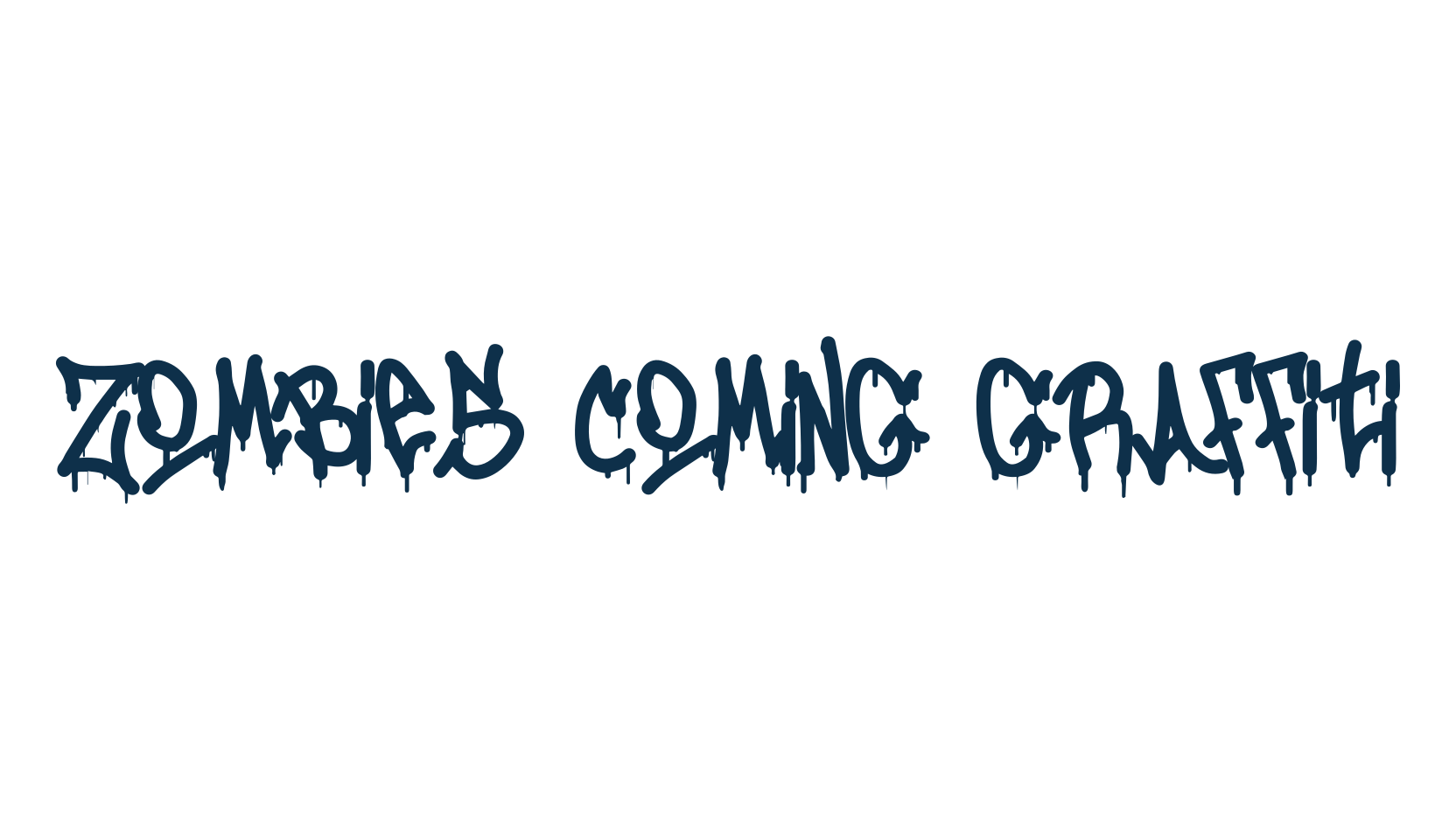 Zombies Coming Graffiti, fancy decorative font preview