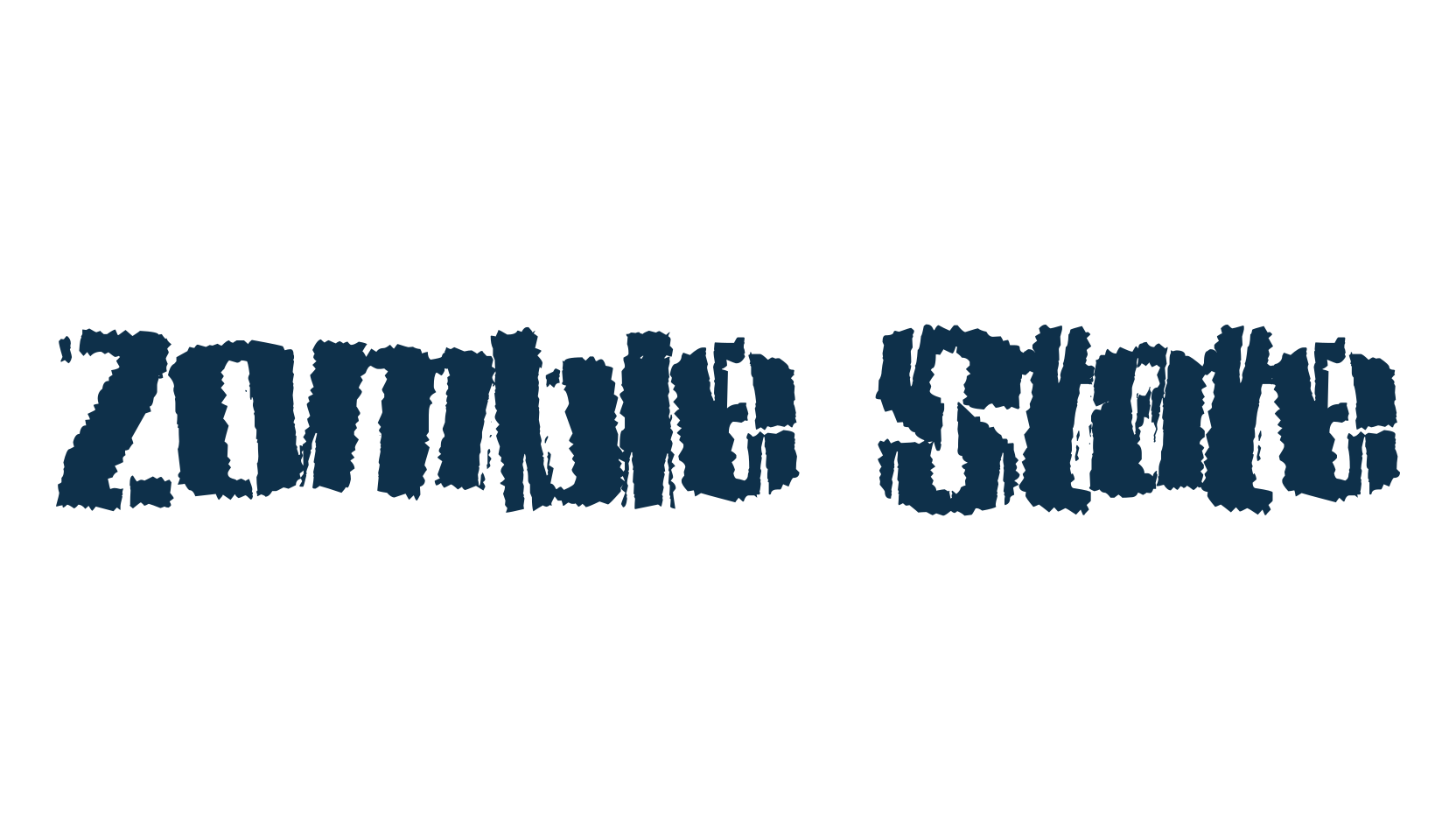 Zombie State, halloween font preview