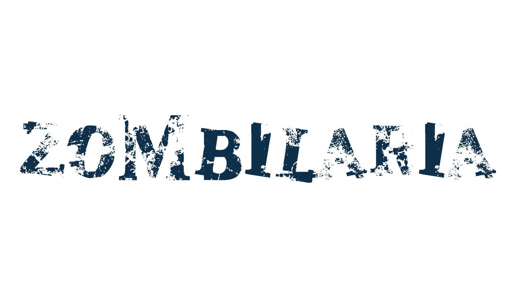 Zombilaria, fancy destroy decorative font preview