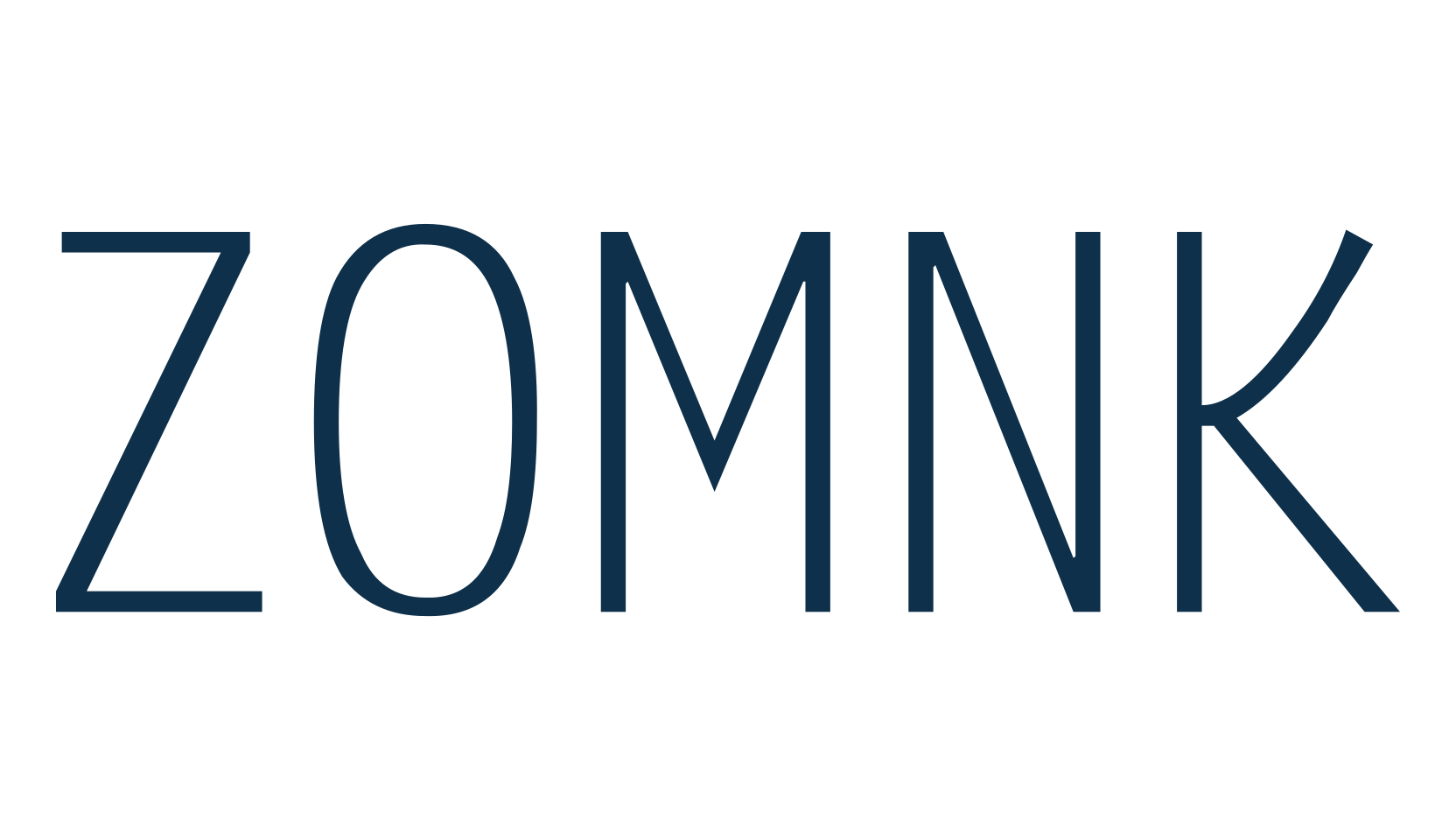 Zomnk, basic sans serif font preview