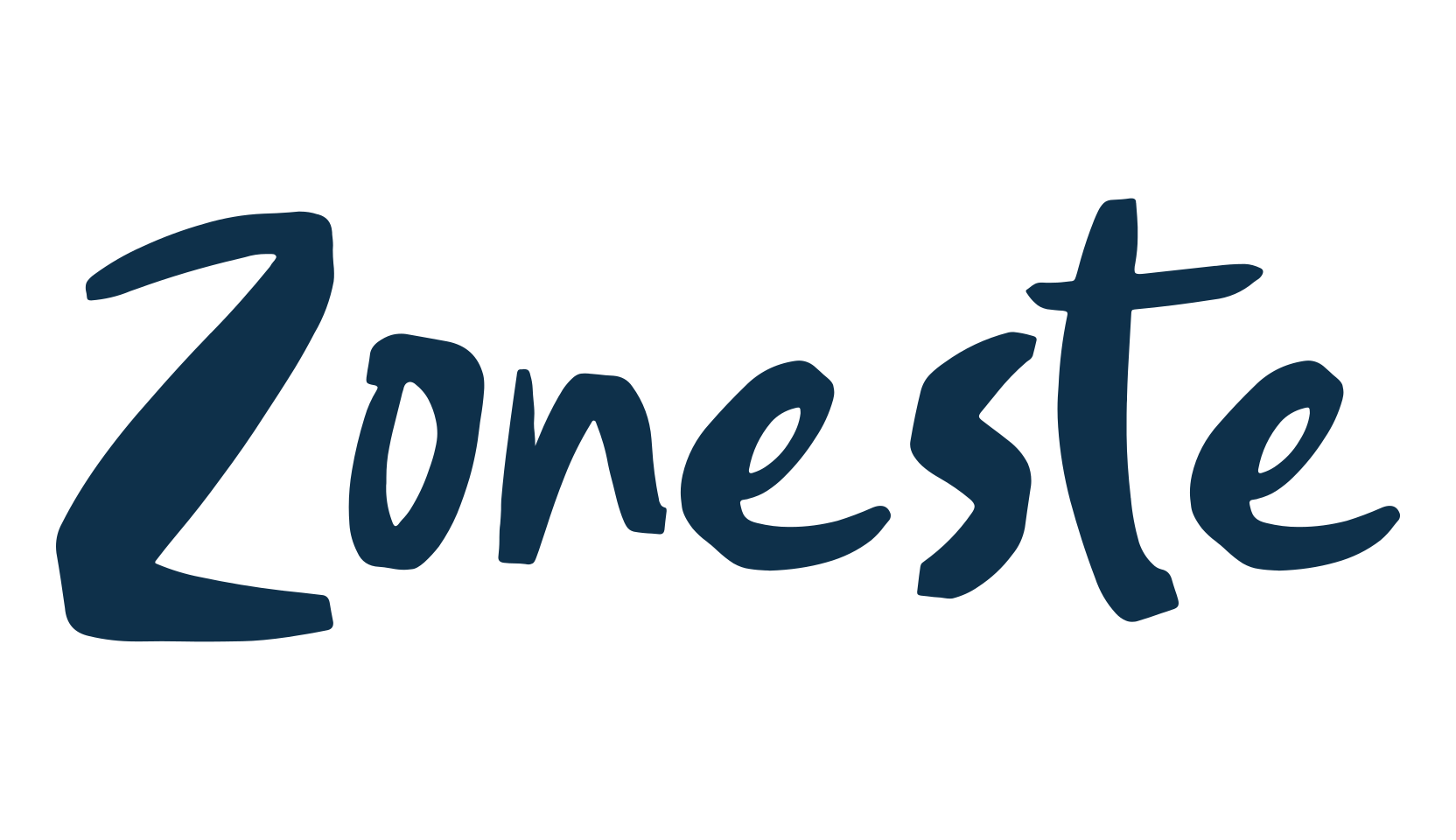 Zoneste, brush font preview