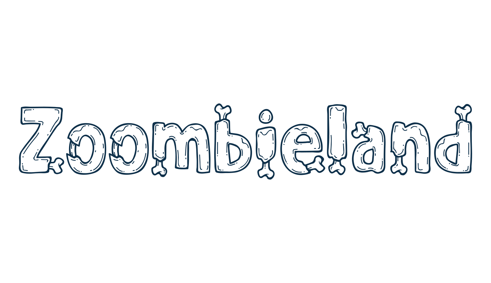 Zoombieland, fancy cartoon decorative font preview