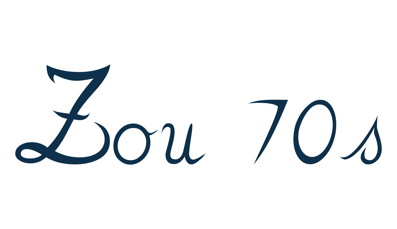 Zou 70s, calligraphy font preview
