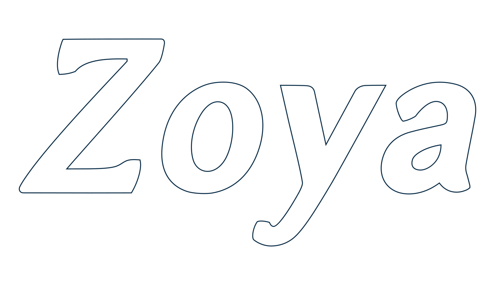 Zoya, sans serif font preview