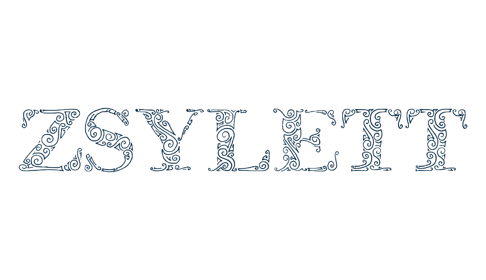 Zsylett, fancy decorative font preview