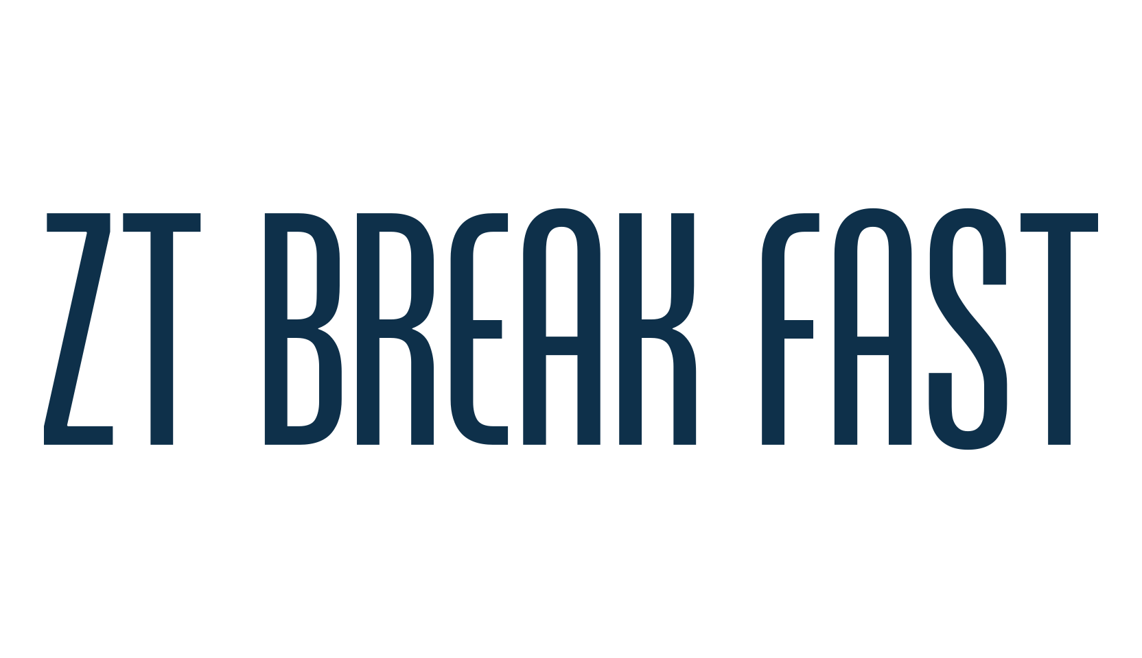 ZT Break Fast, sans serif font preview