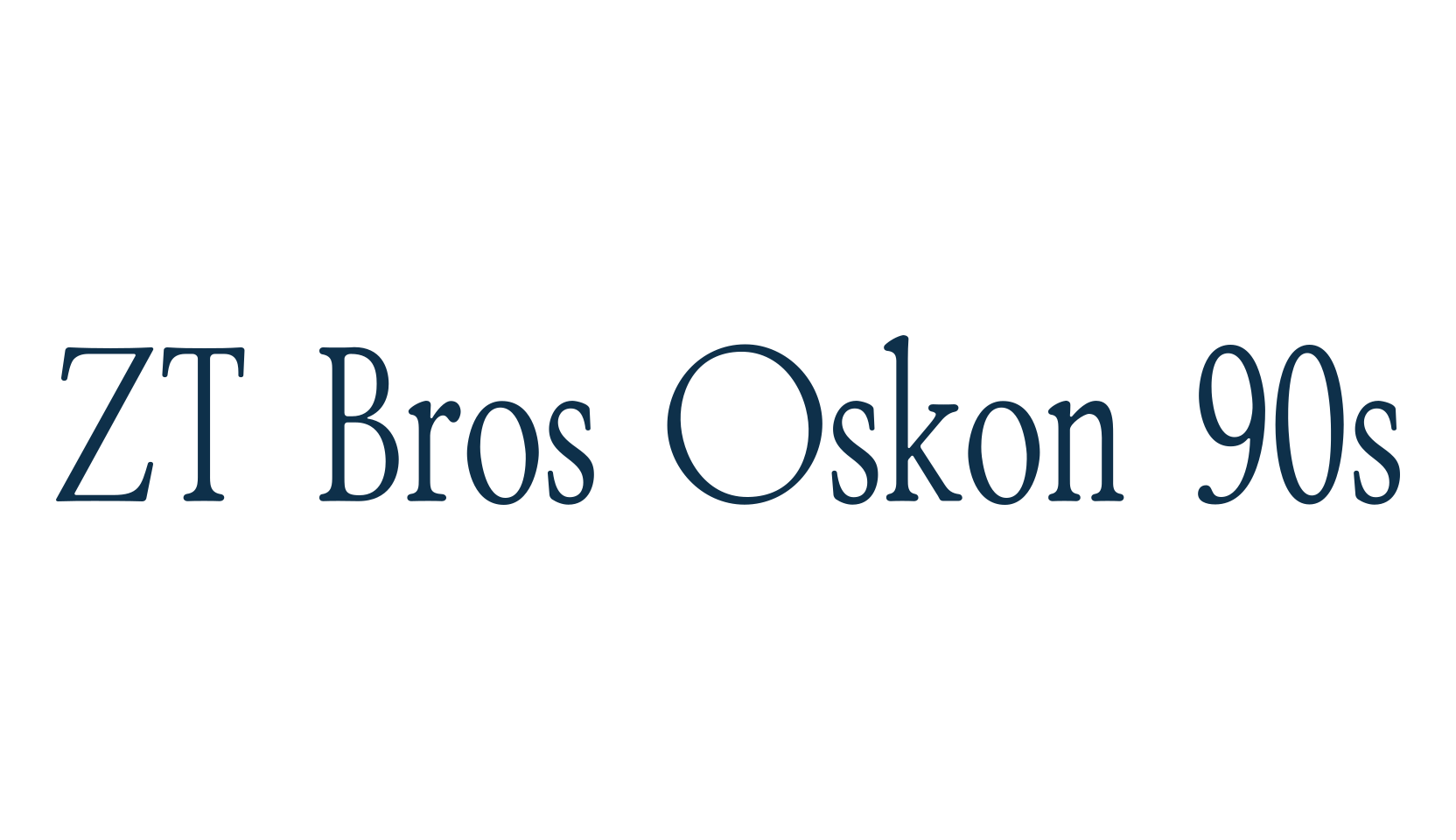 ZT Bros Oskon 90s, serif font preview