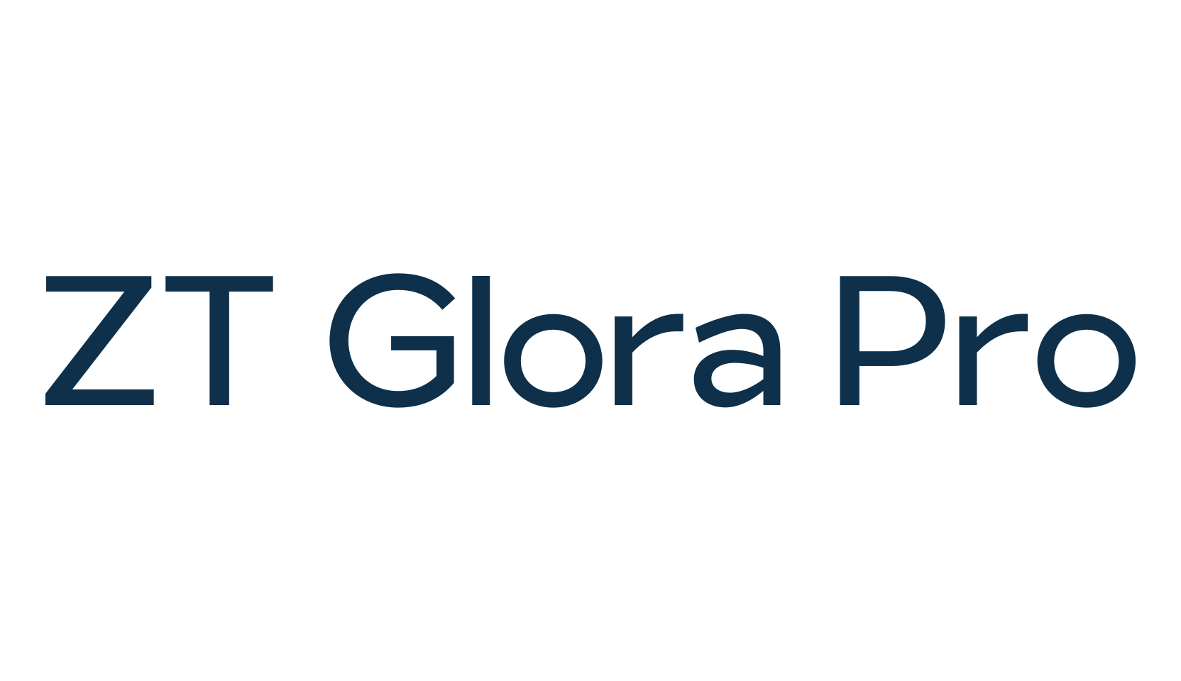 ZT Glora Pro, basic sans serif font preview